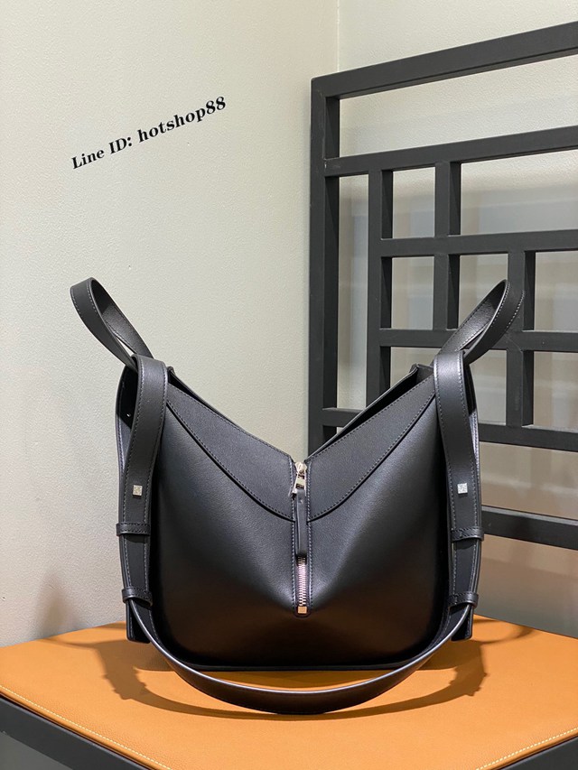 Loewe專櫃新顏色女包吊床包 羅意威經典小牛皮Hammock bag手提肩背包 10166 lyw1199